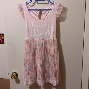 Like new Liz Lisa pink floral tulle dress